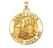 Saint Luca Round Religious Medal