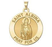 Saint Albina Round Religious Medal  EXCLUSIVE 