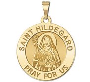 Saint Hildegard Round Religious Medal   EXCLUSIVE 