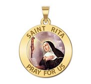 Saint Rita Religious Medal Color  EXCLUSIVE 