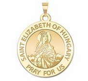 Saint Elizabeth of Hungary Round Religious Medal  EXCLUSIVE 