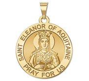 Saint Eleanor of Aquitaine Round Religious Medal   EXCLUSIVE 