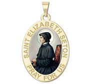 Saint Elizabeth Seton OVAL Religious Medal   EXCLUSIVE 