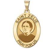 Saint Zelie Religious Medal   Oval   EXCLUSIVE 