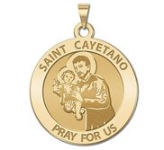 Saint Cayetano Round Religious Medal    EXCLUSIVE 