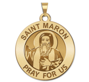 Saint Maron Round Religious Medal  EXCLUSIVE 