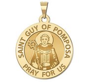 Saint Guy of Pomposa Round Religious Medal   EXCLUSIVE 