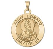 Saint Donato of Arezzo Round Religious Medal  EXCLUSIVE 