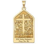 The 14 Holy Helpers Pentgaon Shaped Religious Medal  EXCLUSIVE 