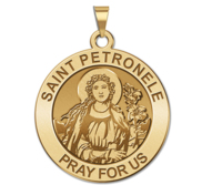 Saint Petronelle Round Religious Medal  EXCLUSIVE 