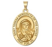 Saint Teresa Benedicta of the Cross   Oval Religious Medal  EXCLUSIVE 