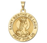 Saint Berthe De Laon Round Religious Medal   EXCLUSIVE 