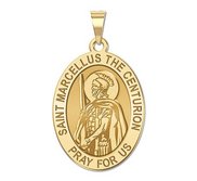 Saint Marcellus the Centurion Oval Religious Medal   EXCLUSIVE 