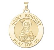 Saint Bridget of Sweden Round Religious Medal    EXCLUSIVE 