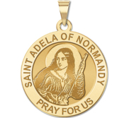 Saint Adela of Normandy Round Religious Medal    EXCLUSIVE 