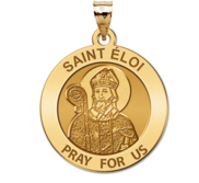 Saint Eloi Round Religious Medal