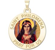 Saint Philomena Round Medal  Color EXCLUSIVE 