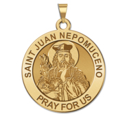 Saint Juan Nepomuceno Round Religious Medal  EXCLUSIVE 