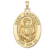 Saint Crispinian OVAL Religious Medal   EXCLUSIVE 