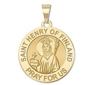 Saint Henry of Finland Round Religious Medal   EXCLUSIVE 