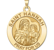 Saint Hannah Round Religious Medal  EXCLUSIVE 