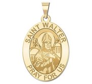 Saint Walter OVAL Religious Medal   EXCLUSIVE 