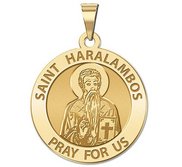 Saint Haralambos Round Religious Medal   EXCLUSIVE 