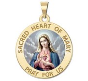 Sacred Heart of Mary Religious Medal  Color EXCLUSIVE 