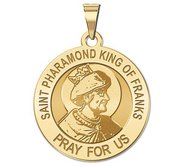 Saint Pharamond King of the Franks Round Religious Medal  EXCLUSIVE 