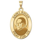 Saint Rhian   Oval Religious Medal  EXCLUSIVE 