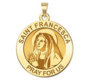 Saint Francesca Round Religious Medal