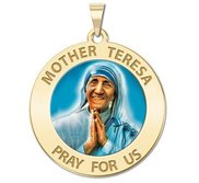 Mother Teresa Religious Medal  Color EXCLUSIVE 