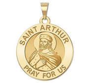 Saint Arthur Round Religious Medal    EXCLUSIVE 