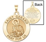 Saint Gerard Round  Expecting Mother  Prayer Double Sided Religious Medal