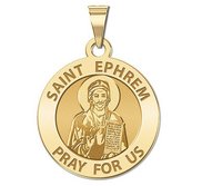 Saint Ephrem Round Religious Medal   EXCLUSIVE 