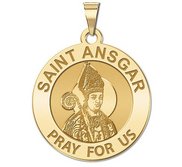 Saint Ansgar Round Religious Medal    EXCLUSIVE 