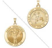 Lacrosse   Saint Sebastian Doubledside Sports Religious Medal  EXCLUSIVE 