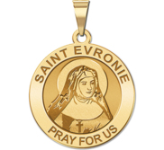 Saint Evronie Round Religious Medal   EXCLUSIVE 