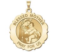  Blessed Mother  Virgin Mary Round Religious Medal   EXCLUSIVE 