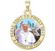 Pope Francis Papal Philadelphia  PA Visit 2015    A Journey of Faith  Color Medal