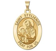 Saint Stylianos   Oval Religious Medal  EXCLUSIVE 