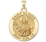 Saint Elodie Religious Round Medal  EXCLUSIVE 