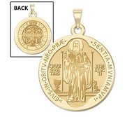 Saint Benedict Round Religious Medal  EXCLUSIVE 