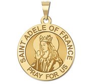 Saint Adele of France Round Religious Medal    EXCLUSIVE 