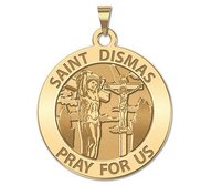 Saint Dismas Round Religious Medal  EXCLUSIVE 