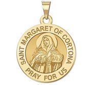 Saint Margaret of Cortona Round Religious Medal