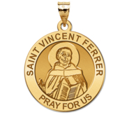 Saint Vincent Ferrer Round Religious Medal  EXCLUSIVE 