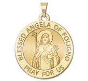 Blessed Angela of Foligno Round Religious Medal  EXCLUSIVE 