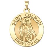 Saint Colman Round Religious Medal    EXCLUSIVE 