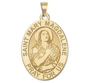 Saint Mary Magdalene Religious Oval Medal  EXCLUSIVE 